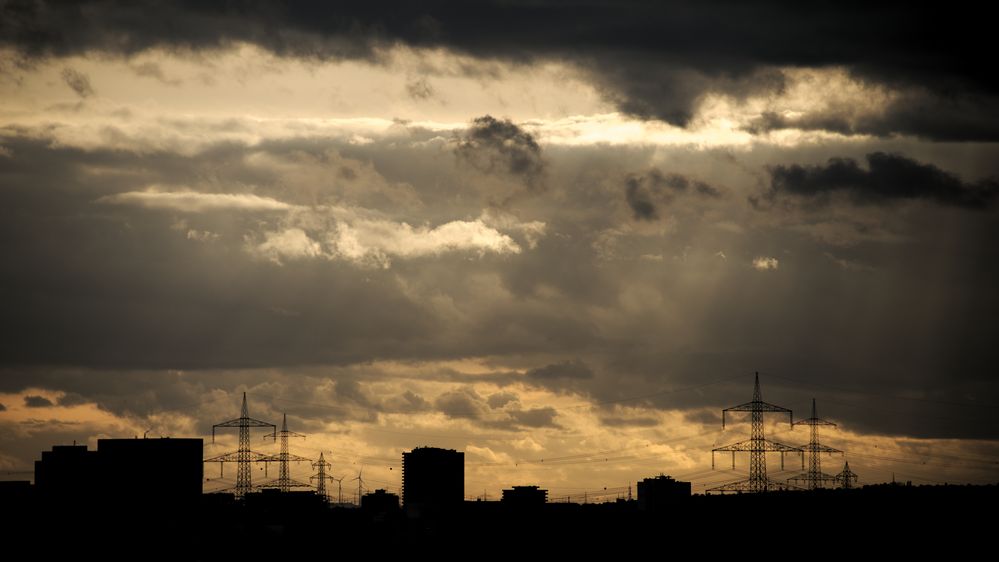 Der Abend über dem Nordwesten Frankfurts