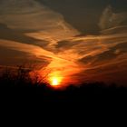 Der Abend wirft ein Tuch über's Land