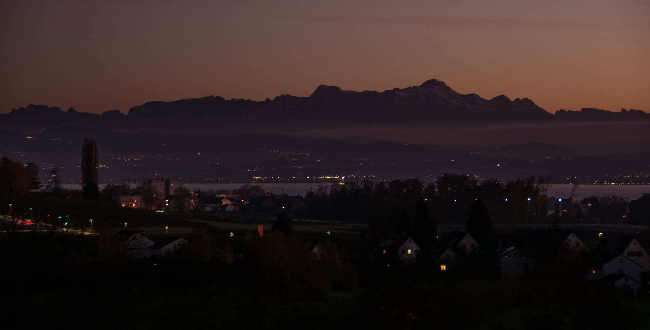 Der Abendblick aus meinem Wohnzimmer