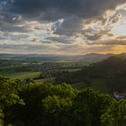 Der Abendhimmel geizt nicht im Weserbergland