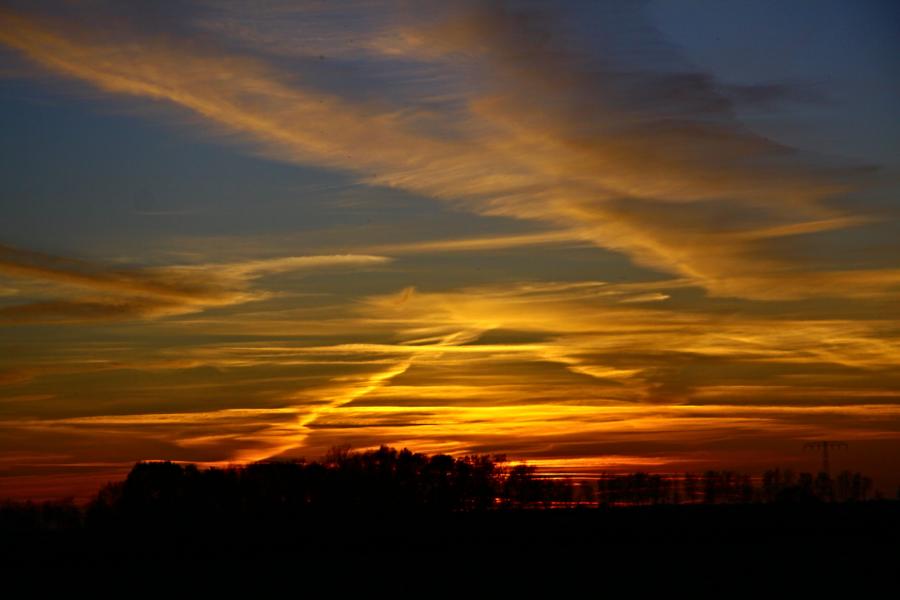 Der Abendhimmel nach dem Sonnenuntergang