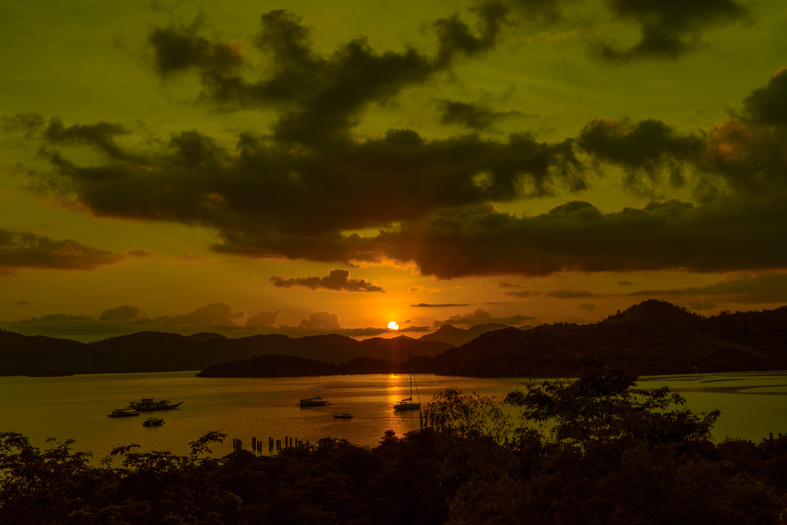 Der Abschiedskuss der Sonnenuntergang