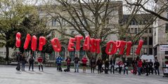 Der Abschluss der Demonstration in Hannover