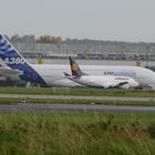 Der Airbus A380 in Düsseldorf am 12.11.2006