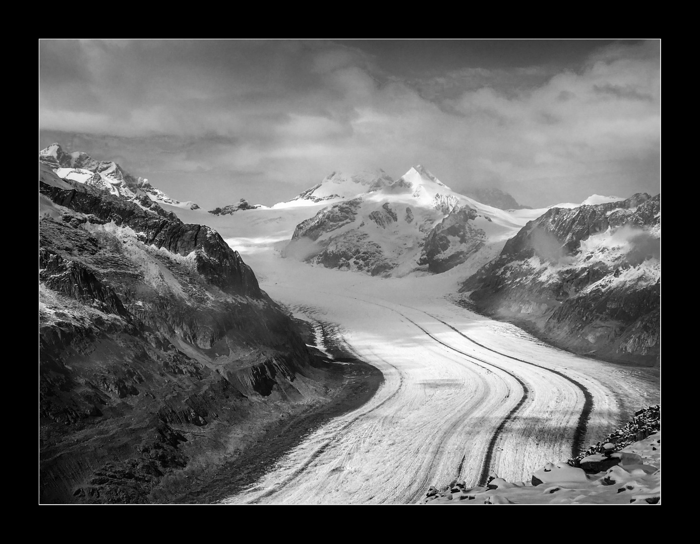 Der Aletschgletscher (Schweiz).