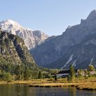 Der Almsee,( im Hintergrund Totes Gebirge mit Übergang zur Tauplitzalm)