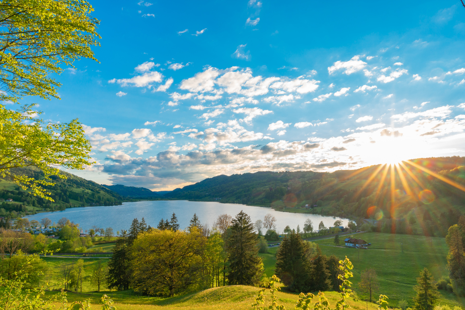 Der Alpsee bei Sonnenuntergang 