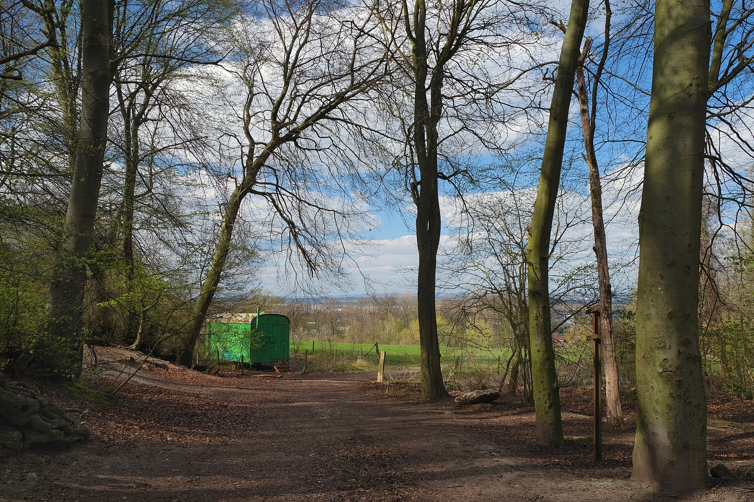 Der alte Bauwagen am Waldrand