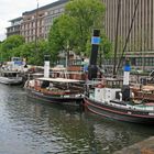 der alte Hafen von Berlin am "Märkischen Ufer", nahe der Jannowitz-Brücke