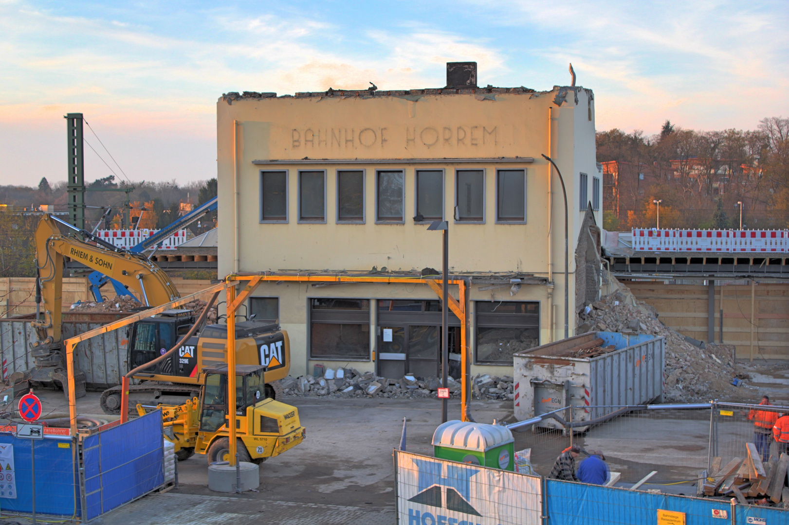 Der alte Horremer Bahnhof unmittelbar vor dem Abriss