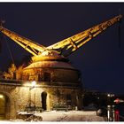 Der alte Kran in Würzburg am Abend