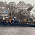 der alte Schlepper "ALCYON" im Hafen von Leer (Ostfriesland)