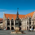 Der Altstadtmarkt in Braunschweig mit Marienbrunnen und Altstadtrathaus