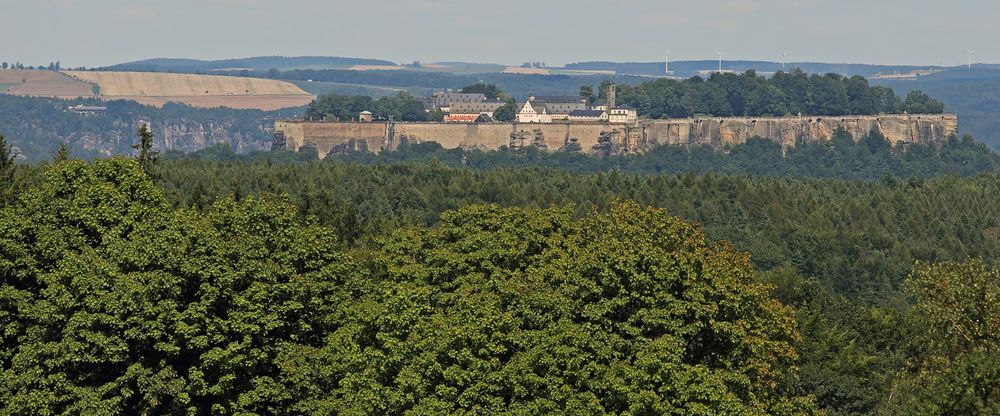 Der "andere Blick" auf die Festung Königstein in der Sächsichen Schweiz...