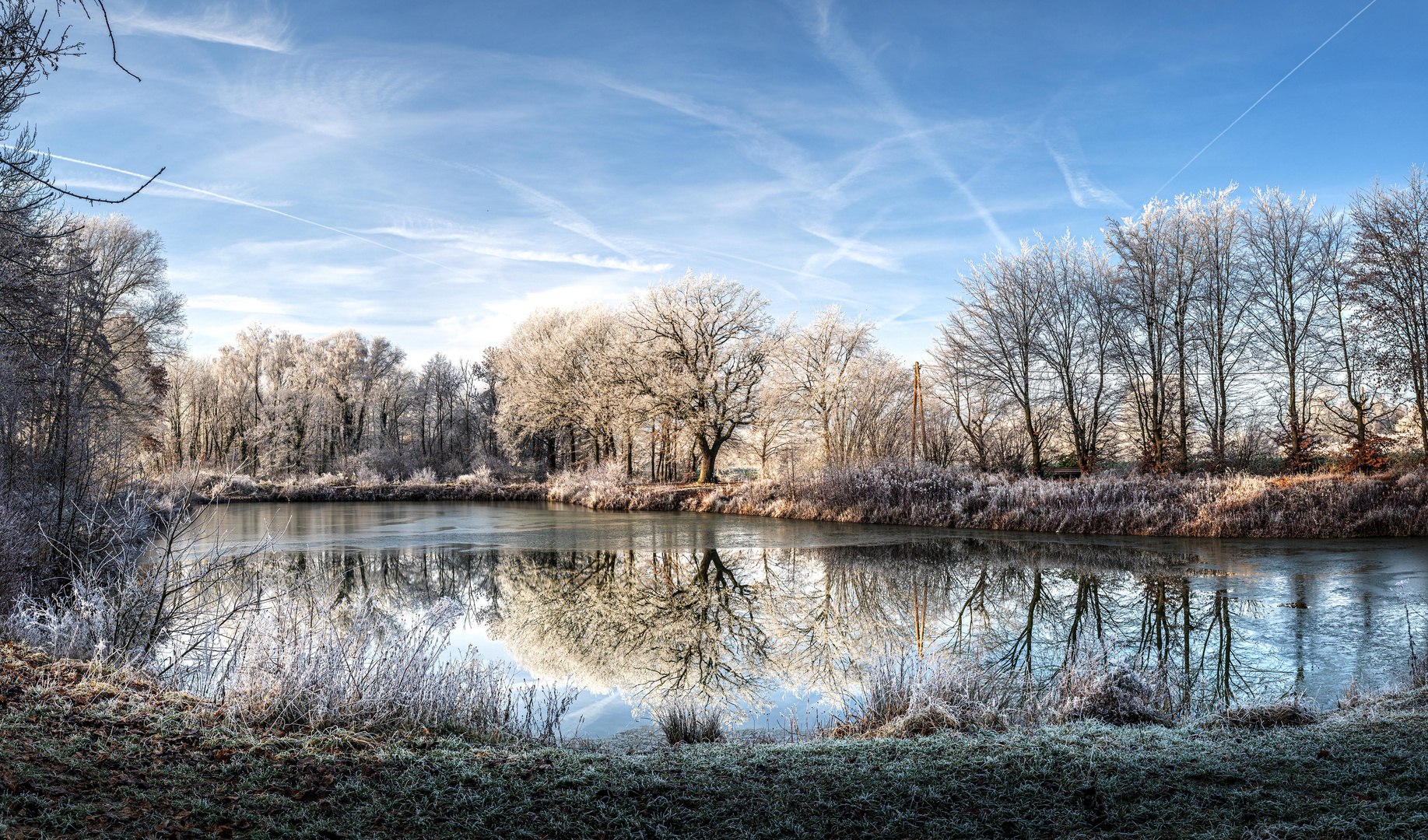 Der Angelteich im Wintergewand