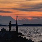 Der Angler am Jusmunder Bodden