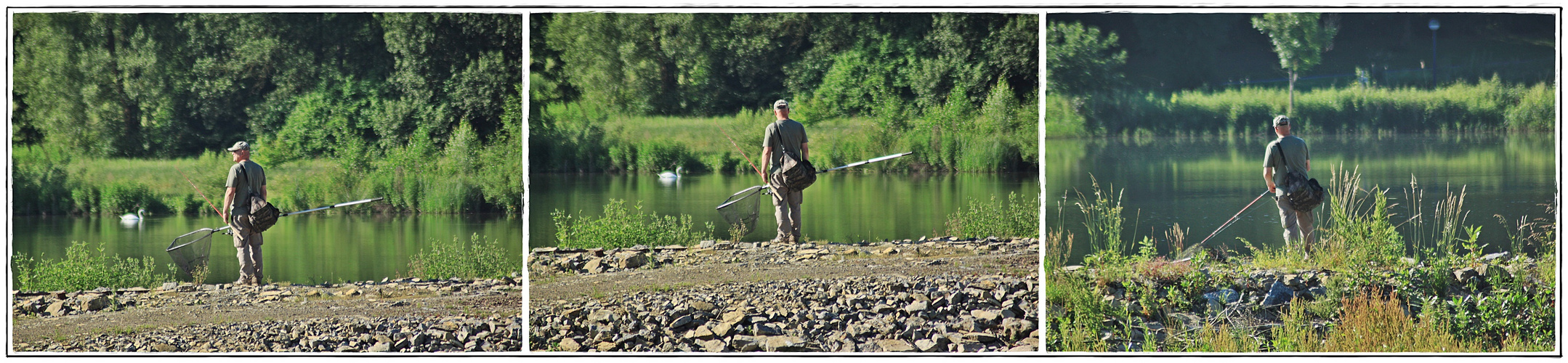 Der Angler am Morgen