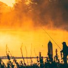 Der Angler an der Elbe