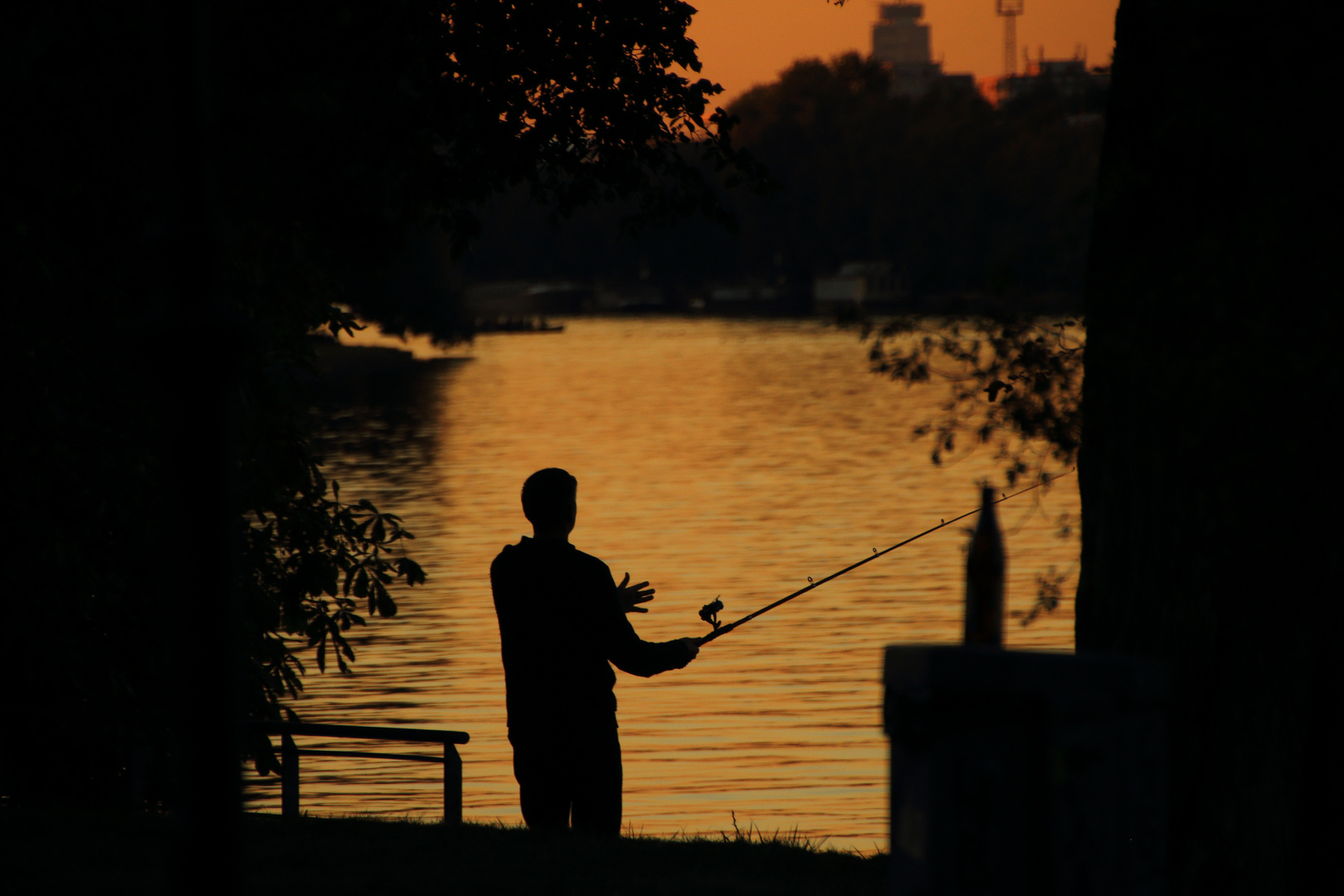 Der Angler an der Spree ...