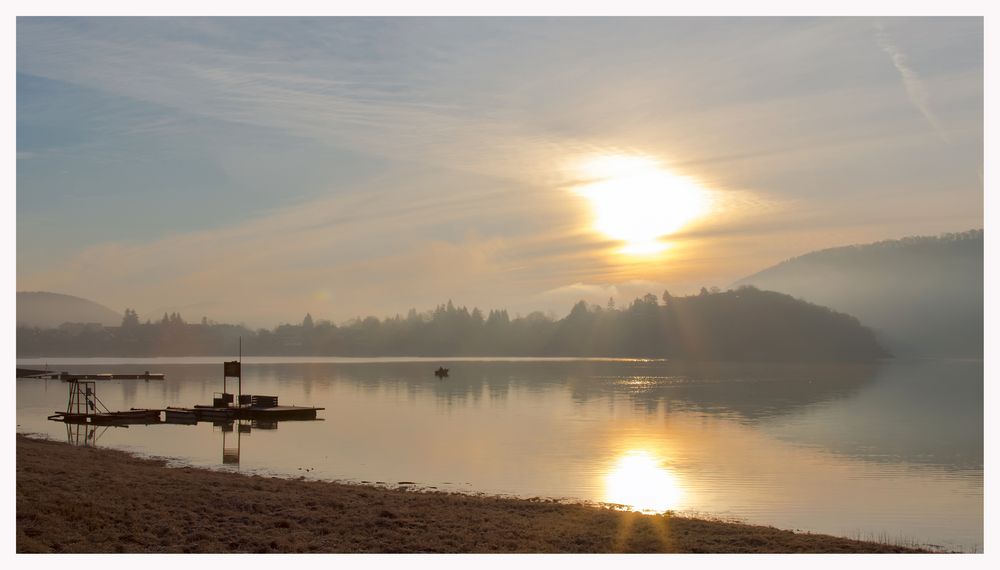 Der Angler in der Morgensonne