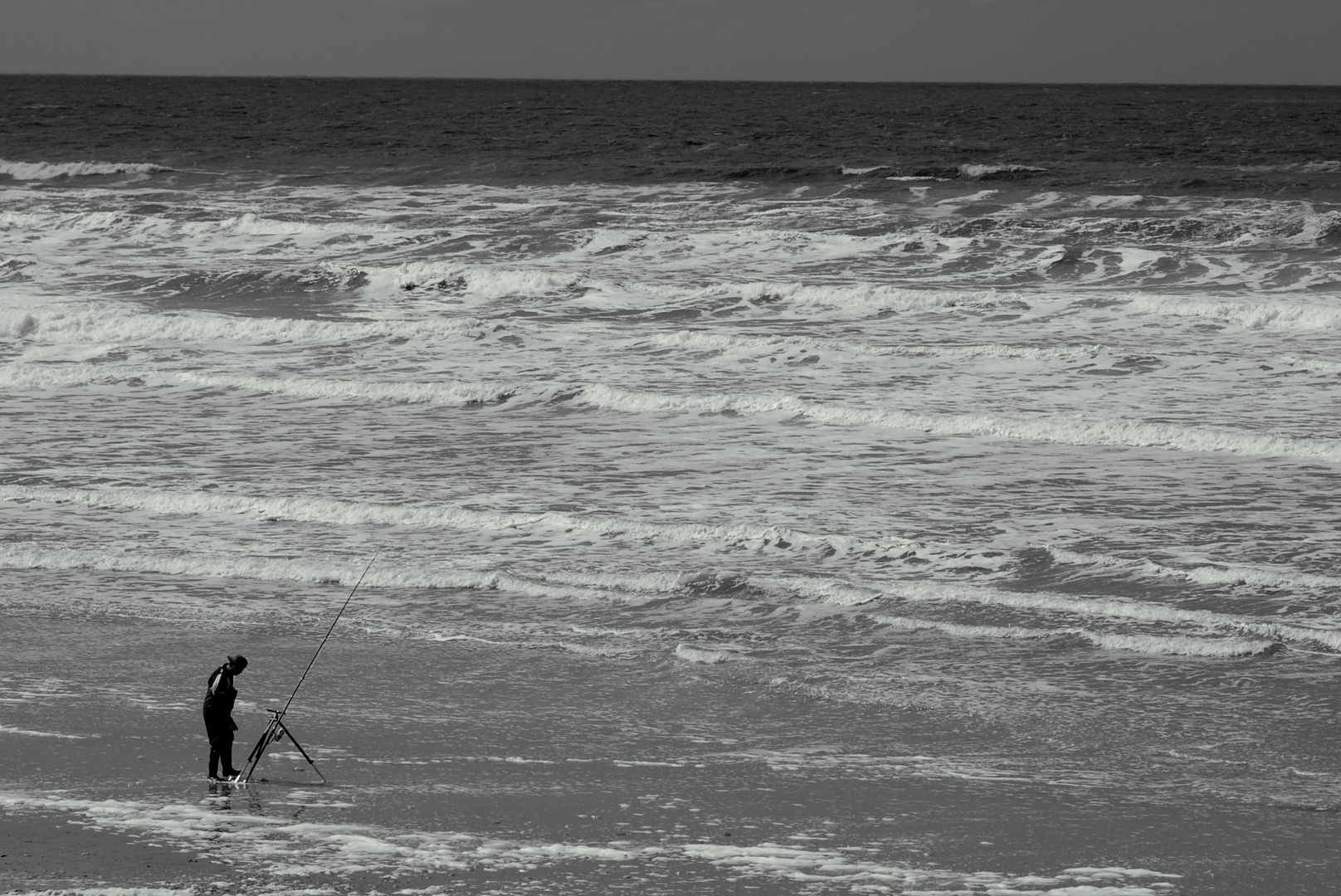 Der Angler und das Meer.