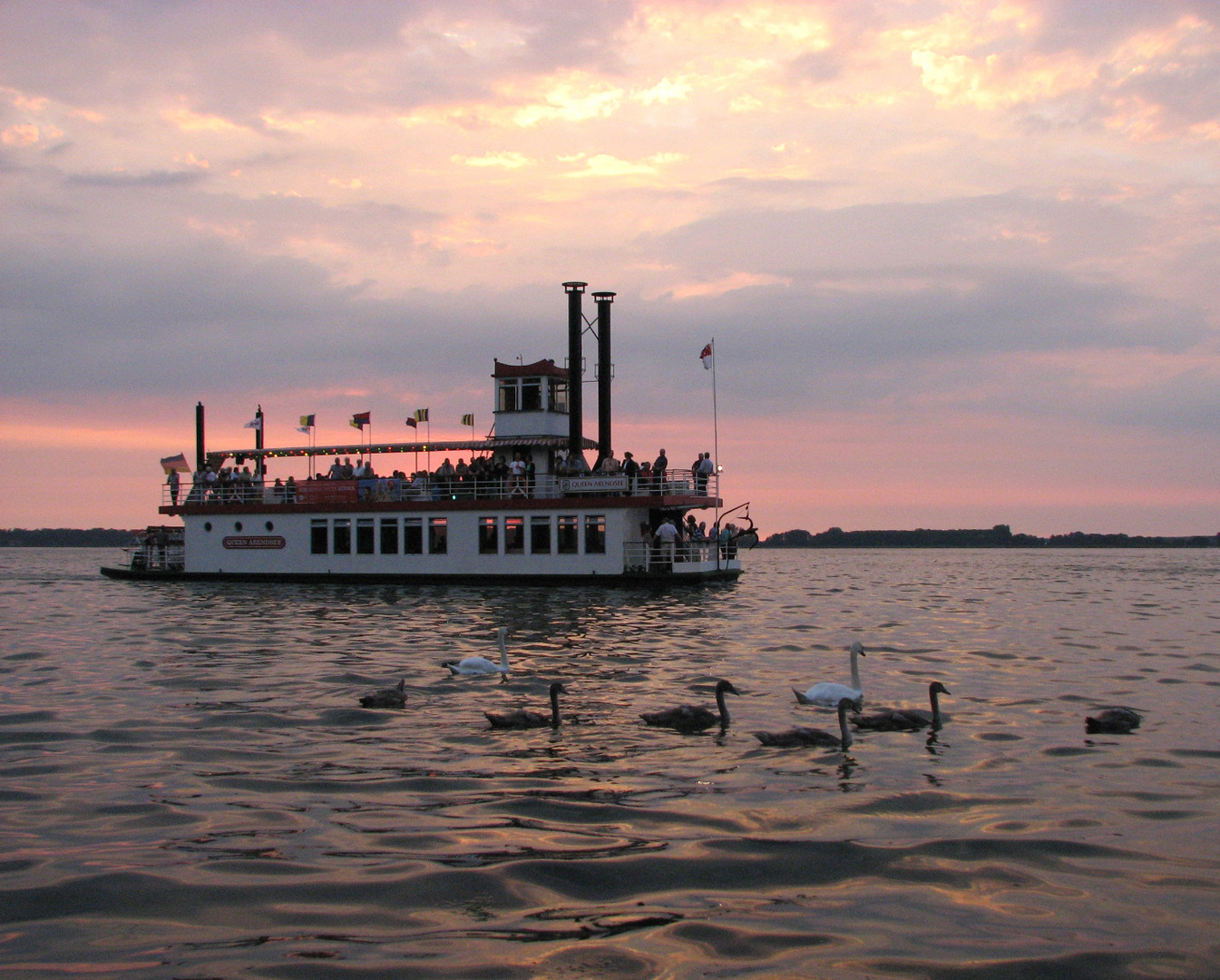 Der Arendsee, die Sonnenuntergänge, die Queen und die Schwäne …