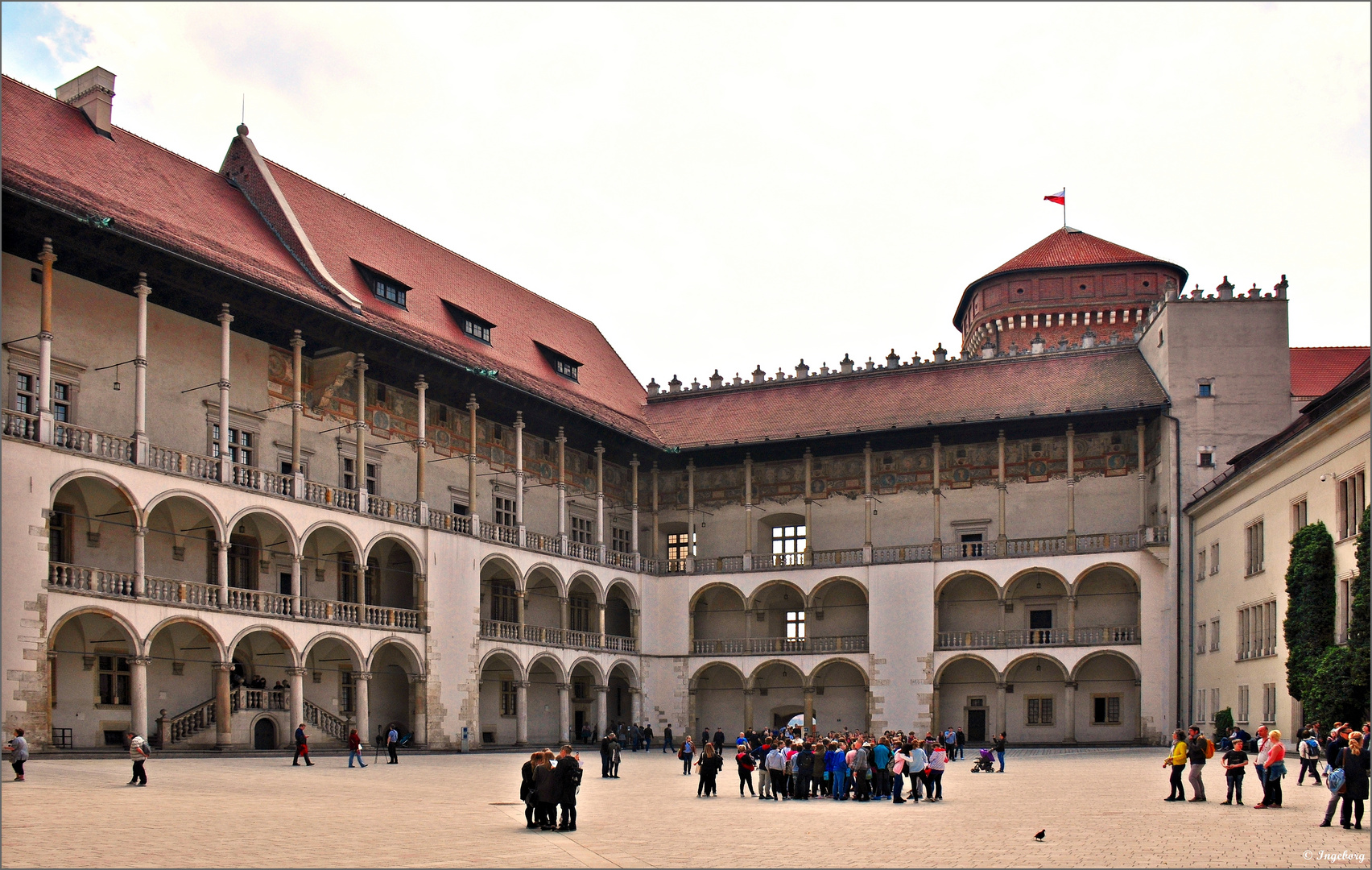 Der Arkaden-Innenhof