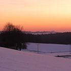 Der Armesberg und der  Rauhe Kulm im Abendkleid