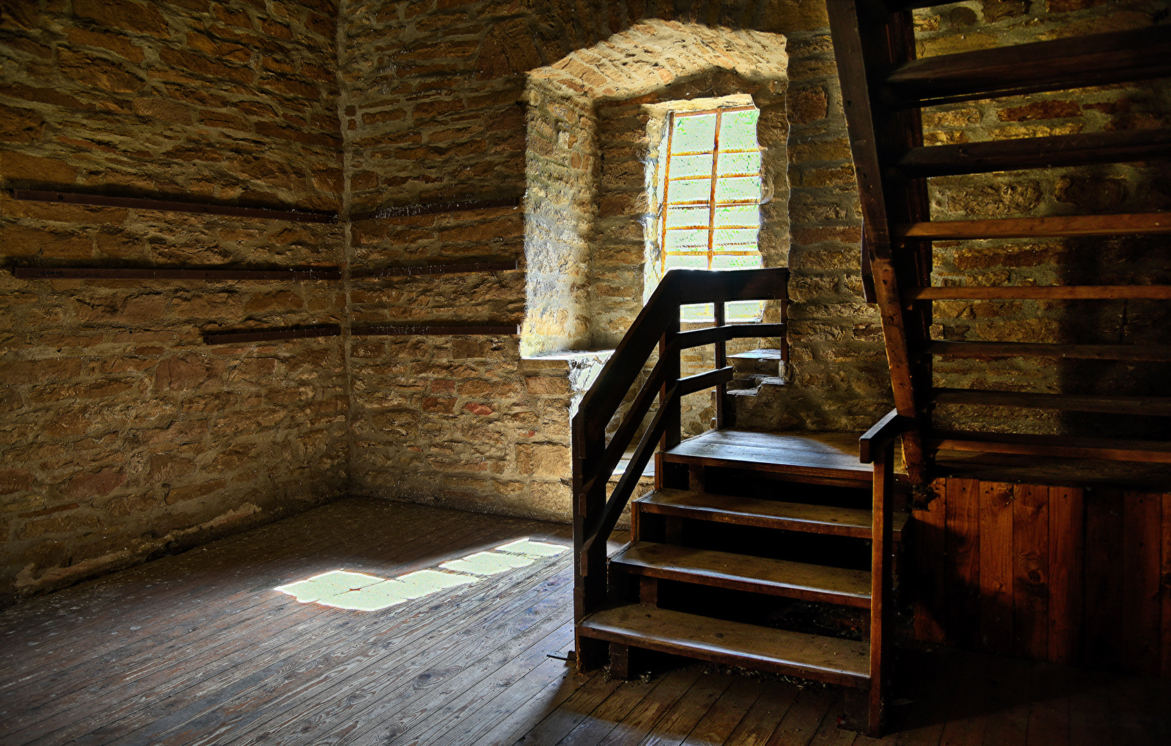 Der Aufstieg auf den 30 Meter hohen Turm Blankenstein