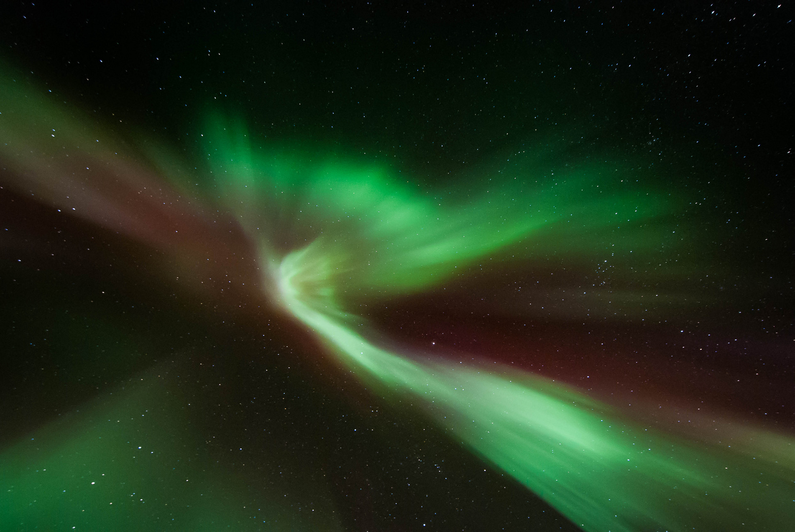 Der Aurora borealis unter den Rock geschaut