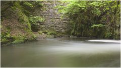 der Auslauf einer Wasserströmung