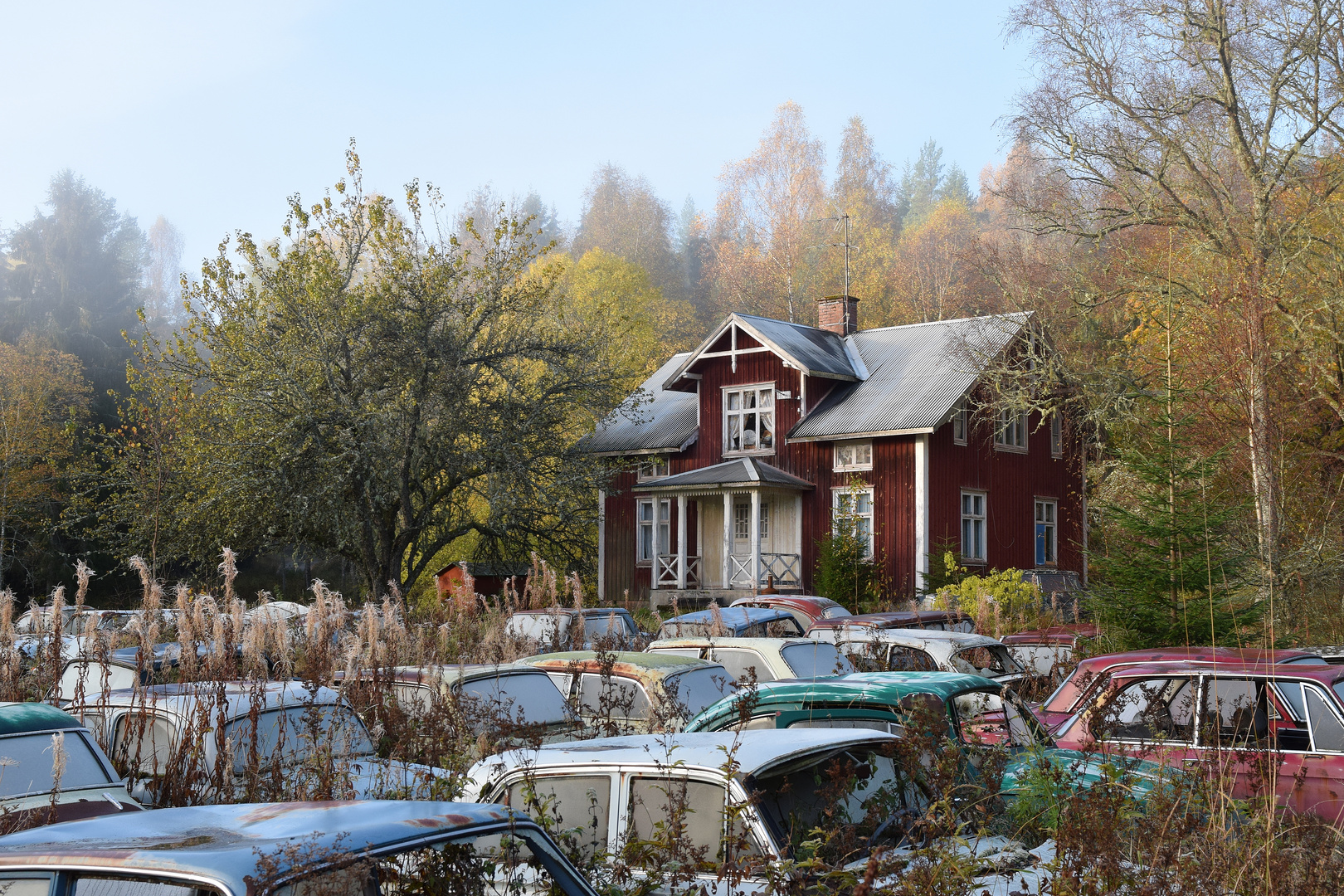 Der Autofriedhof Bästnas.