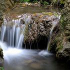 Der Bach vor dem Sturz - Bad Uracher Wasserfall