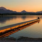 Der Badesteg im Sonnenuntergang