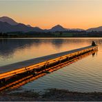 Der Badesteg im Sonnenuntergang