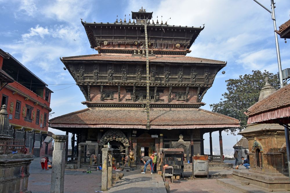 Der Bagh-Bhairav-Tempel in Kirtipur im Kathmandu-Tal