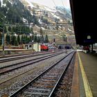 Der Bahnhof in Göschenen, Schweiz