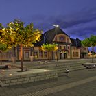 Der Bahnhof in Saarlouis - Roden (HDR zur blauen Stunde)