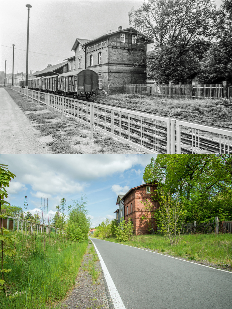 Der Bahnhof Langewiesen (Thüringen) einst und jetzt