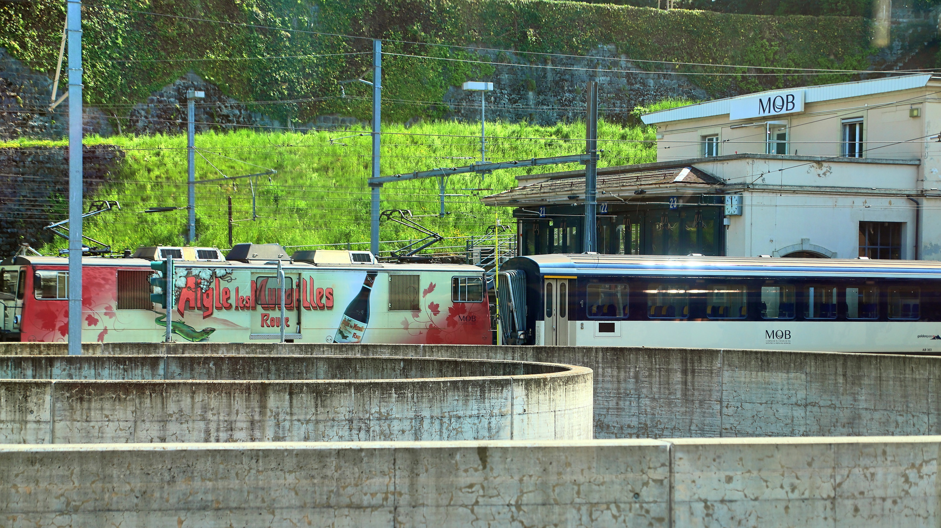 Der Bahnhof Montreux....