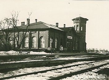 Der Bahnhof von Kempen (Warthe) 1941