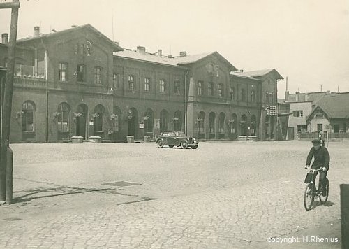 Der Bahnhof von Ostrowo 1942 (heute Ostrow)