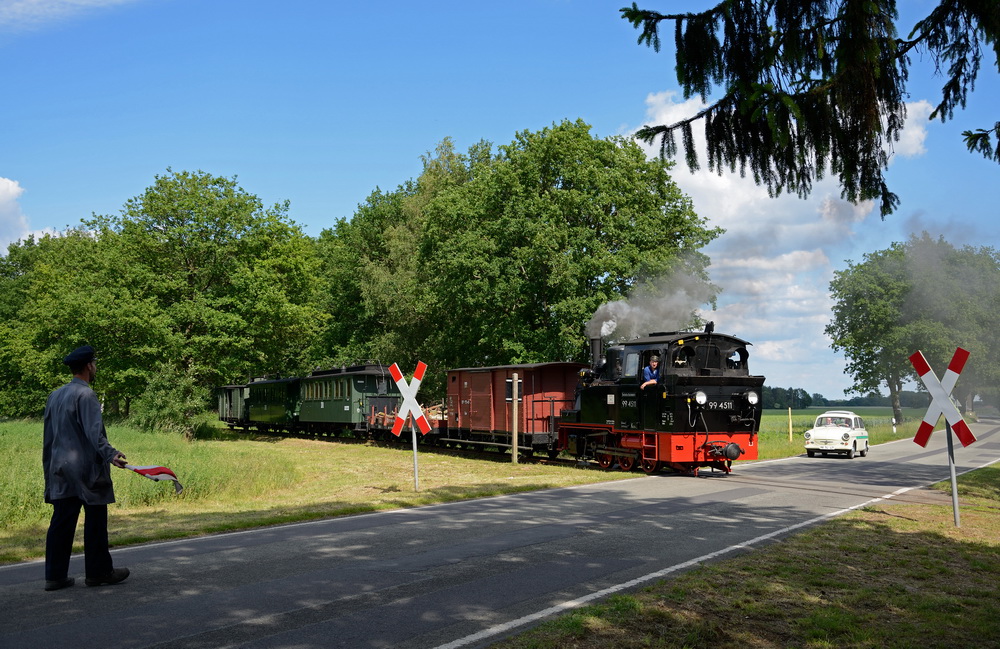 der Bahnübergang von Vettin