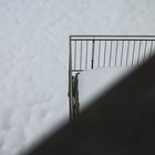 Der Balkon im Schnee 