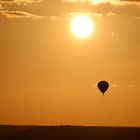 Der Ballon im Sonnenuntergang