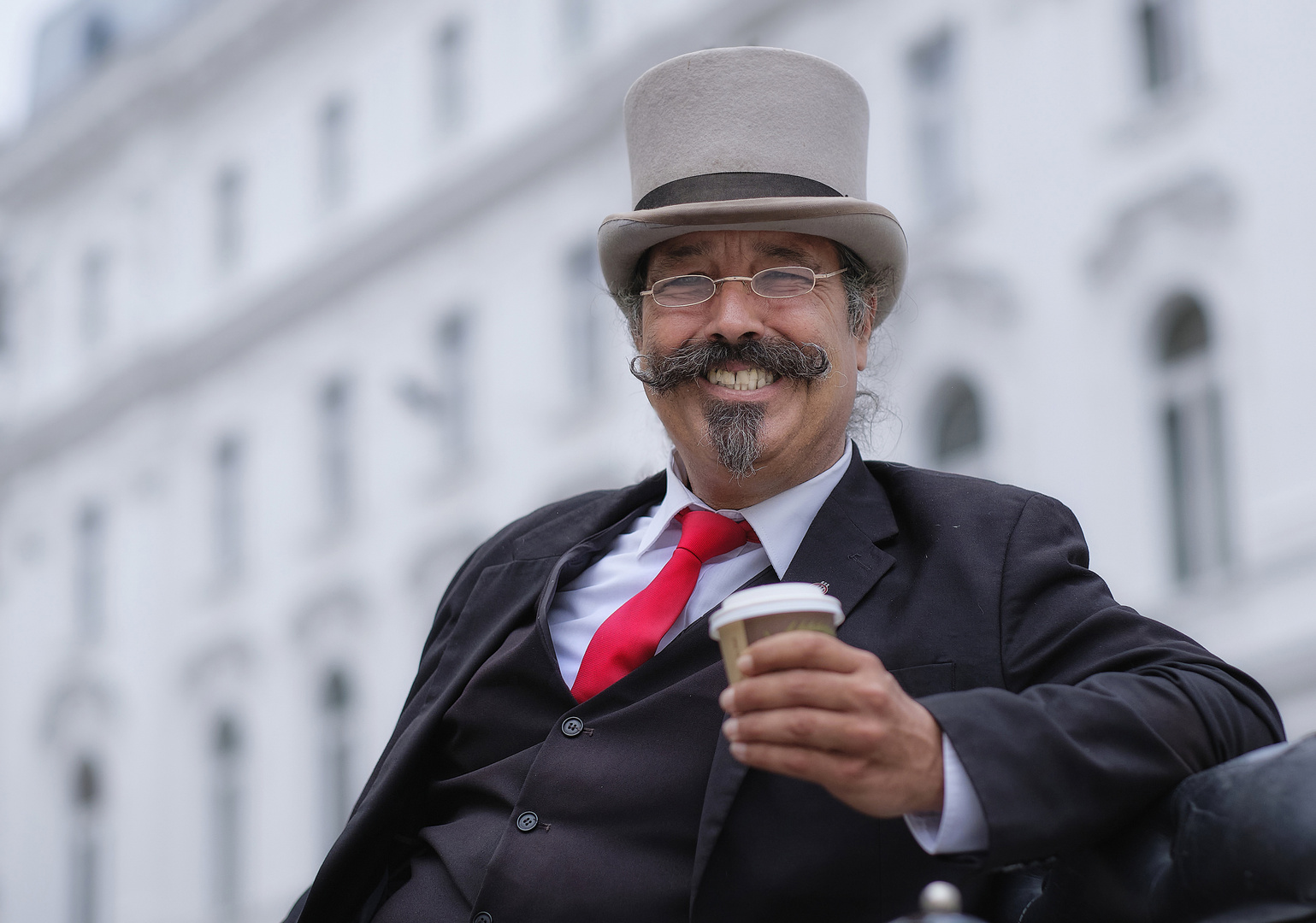 Der Baron macht Kaffeepause