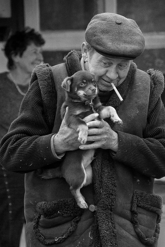 Der Bauer mit seinem Hund