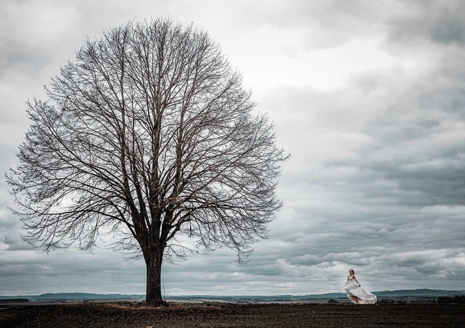 Der Baum und ich..........ganz klein