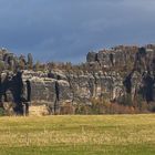 Der Beginn der längsten Felsenkette in der Sächsischen Schweiz...