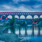 Der beleuchtete Pont du Gard